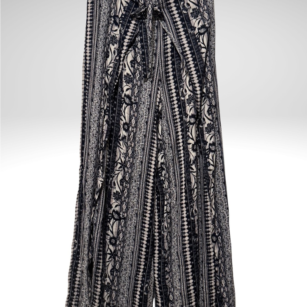 NWT Style & Co Wide Leg Pants Black White Boho Women’s Small